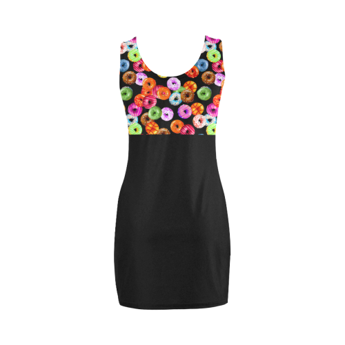 Colorful Yummy DONUTS pattern Medea Vest Dress (Model D06)