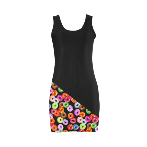 Colorful Yummy DONUTS pattern Medea Vest Dress (Model D06)