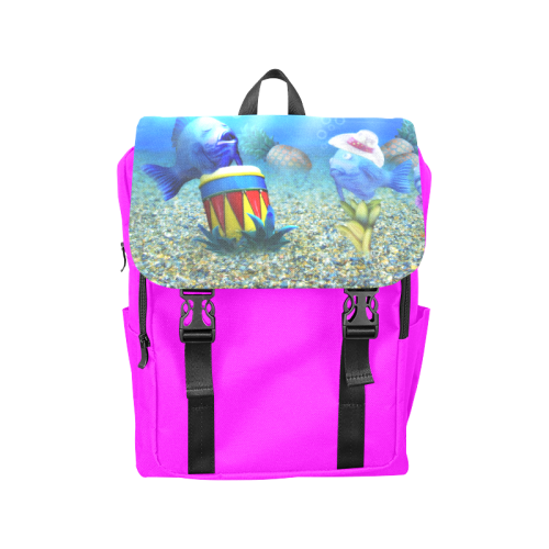 The Singing Fish Casual Shoulders Backpack (Model 1623)