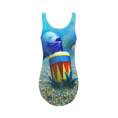 The Singing Fish Vest One Piece Swimsuit (Model S04)