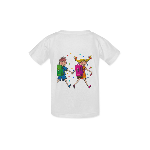 Kids Walking to School Kid's  Classic T-shirt (Model T22)