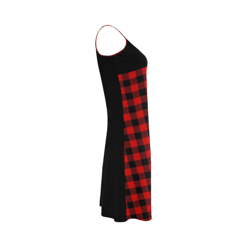 LUMBERJACK Squares Fabric - red black Alcestis Slip Dress (Model D05)