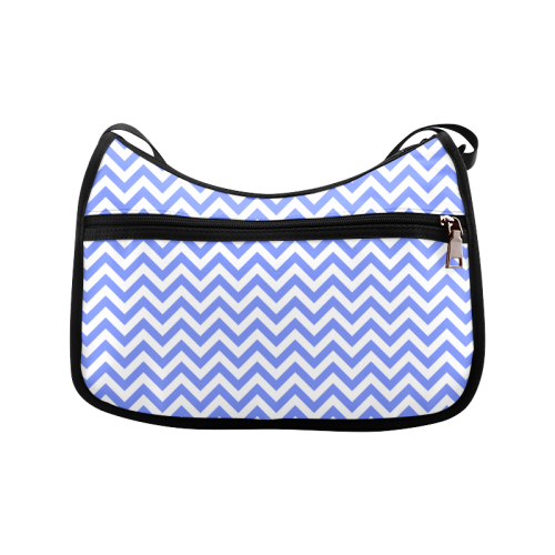 HIPSTER zigzag chevron pattern white Crossbody Bags (Model 1616)