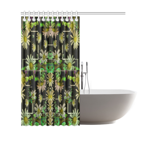 Skull in the fantasy forest popart Shower Curtain 69"x70"