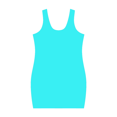 Chevron ZigZag black & white transparent Medea Vest Dress (Model D06)
