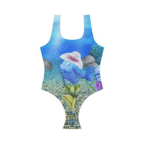 The Singing Fish Vest One Piece Swimsuit (Model S04)