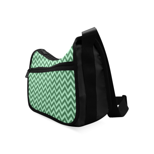 Chevron ZigZag black & white transparent Crossbody Bags (Model 1616)