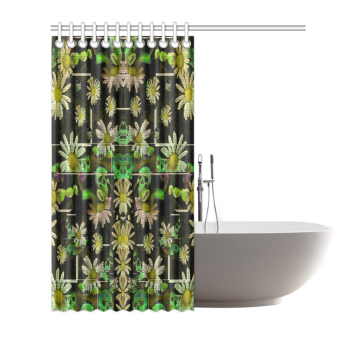 Skull in the fantasy forest popart Shower Curtain 66"x72"
