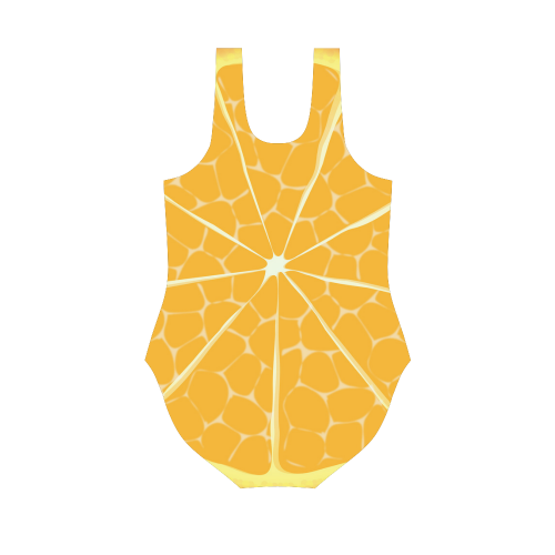 orange Vest One Piece Swimsuit (Model S04)