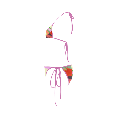Santa Monica Pier Pop Art (pink) Custom Bikini Swimsuit