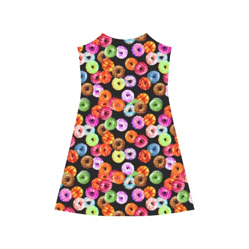 Colorful Yummy DONUTS pattern Alcestis Slip Dress (Model D05)
