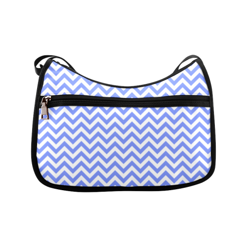 HIPSTER zigzag chevron pattern white Crossbody Bags (Model 1616)
