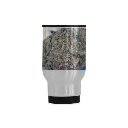 Blackberry Kush Medicinal Marijuana Travel Mug (Silver) (14 Oz)