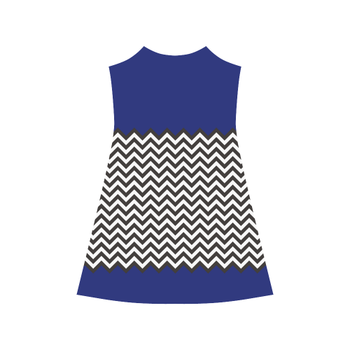 HIPSTER zigzag chevron pattern black & white Alcestis Slip Dress (Model D05)