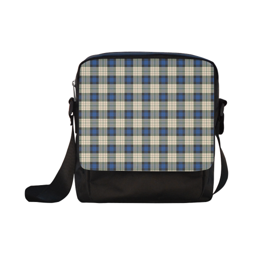 Classic Tartan Squares Fabric - blue beige Crossbody Nylon Bags (Model 1633)