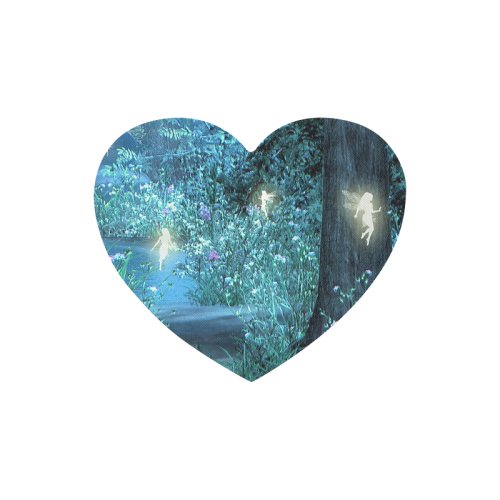 Fairy night forest mousepad Heart-shaped Mousepad