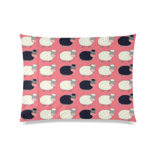 Counting Sheep Custom Zippered Pillow Case 20"x26"(Twin Sides)