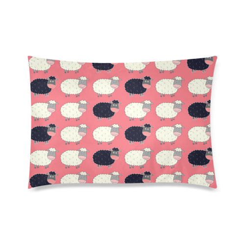 Counting Sheep Custom Zippered Pillow Case 20"x30" (one side)