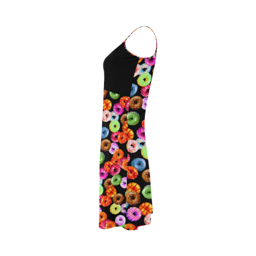 Colorful Yummy DONUTS pattern Alcestis Slip Dress (Model D05)