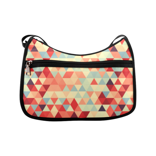 Modern Hipster TRINAGLES pattern red blue beige Crossbody Bags (Model 1616)