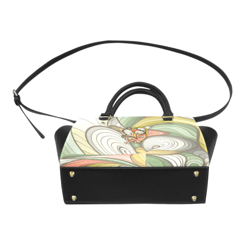 Absract flower face Classic Shoulder Handbag (Model 1653)