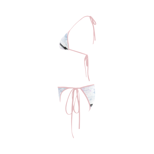 Pink Grunge Santa Monica Pier (pink) Custom Bikini Swimsuit