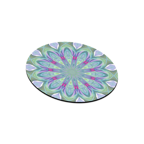 Art pastel flower mousepad Round Mousepad