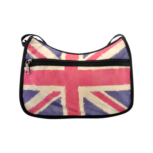 British UNION JACK flag grunge style Crossbody Bags (Model 1616)