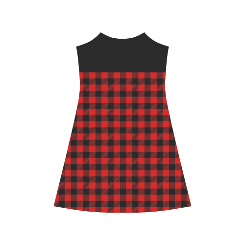 LUMBERJACK Squares Fabric - red black Alcestis Slip Dress (Model D05)