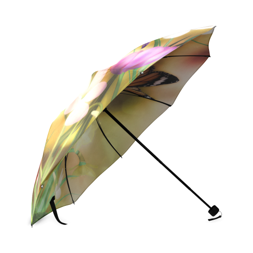 Butterfly fantasy garden umbrella Foldable Umbrella (Model U01)