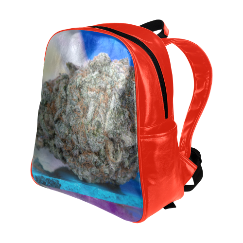 Blackberry Kush Medicinal Marijuana Multi-Pockets Backpack (Model 1636)