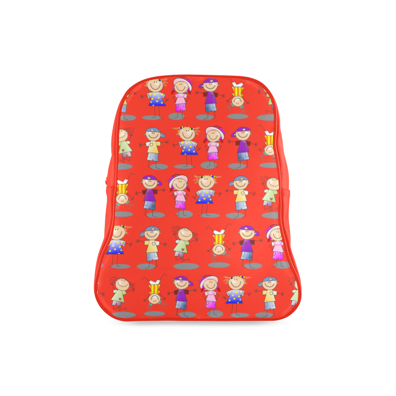 Stick Figure Kids School Backpack/Large (Model 1601) ID D389270