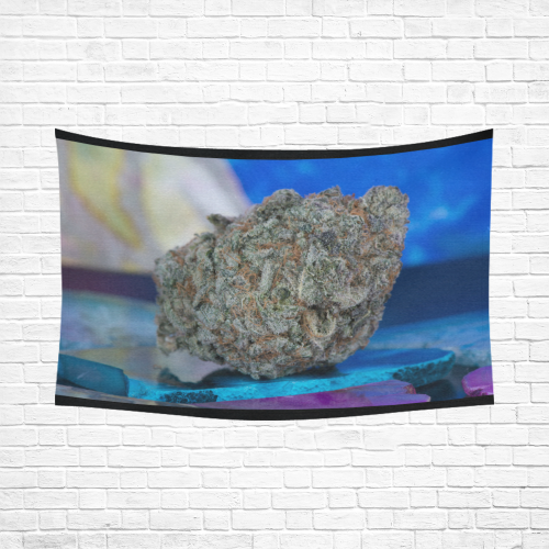 Blackberry Kush Medicinal Marijuana Cotton Linen Wall Tapestry 90"x 60"