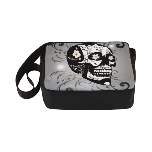 Wonderful sugar skull in black and white Classic Cross-body Nylon Bags (Model 1632)