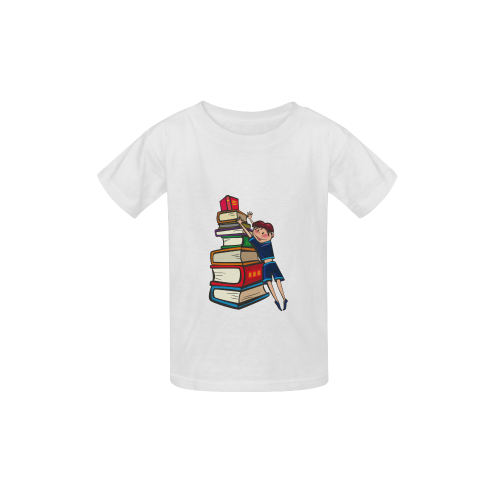 School Book Book Stack Boy Kid's  Classic T-shirt (Model T22)