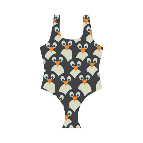 Penguin Pile-Up Vest One Piece Swimsuit (Model S04)