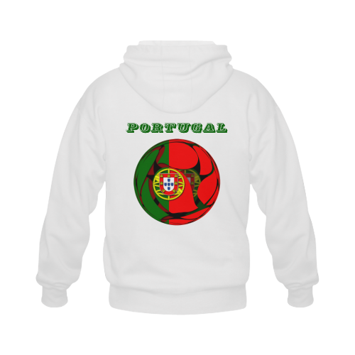 The Flag of Portugal Gildan Full Zip Hooded Sweatshirt (Model H02)