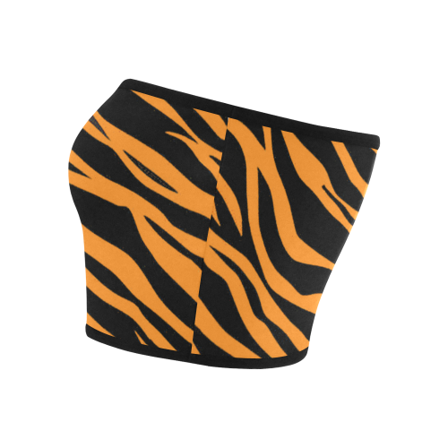 Orange Zebra Stripes Bandeau Top