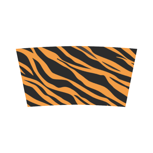 Orange Zebra Stripes Bandeau Top