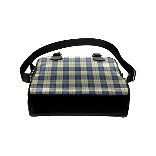 Classic Tartan Squares Fabric - blue beige Shoulder Handbag (Model 1634)