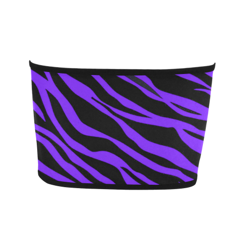 Deep Purple Zebra Stripes Bandeau Top