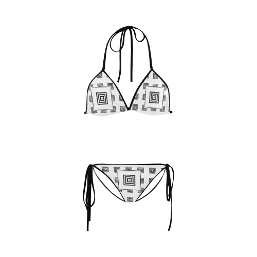 Solid Squares Frame Mosaic Black & White