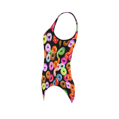 Colorful Yummy DONUTS pattern Vest One Piece Swimsuit (Model S04)