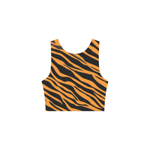 Orange Zebra Stripes Atalanta Sundress (Model D04)