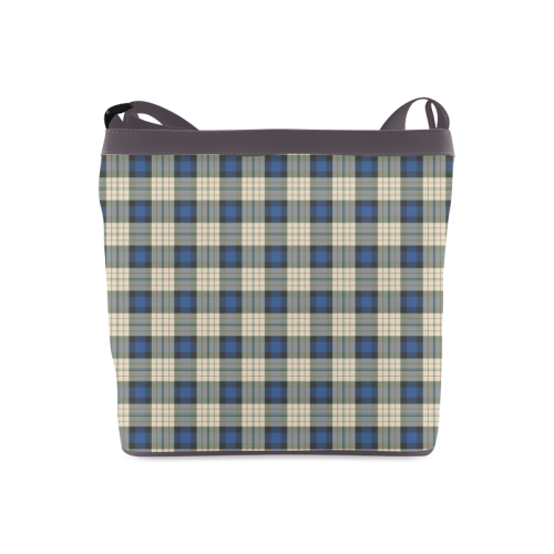 Classic Tartan Squares Fabric - blue beige Crossbody Bags (Model 1613)