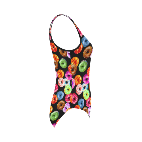 Colorful Yummy DONUTS pattern Vest One Piece Swimsuit (Model S04)