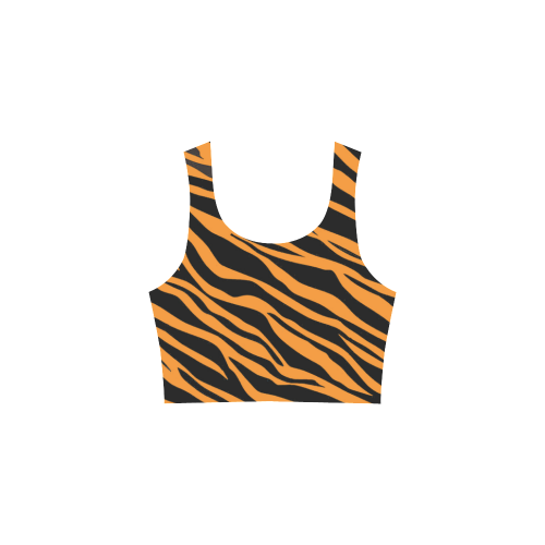 Orange Zebra Stripes Atalanta Sundress (Model D04)