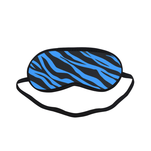 Cobalt Blue Zebra Stripes Sleeping Mask