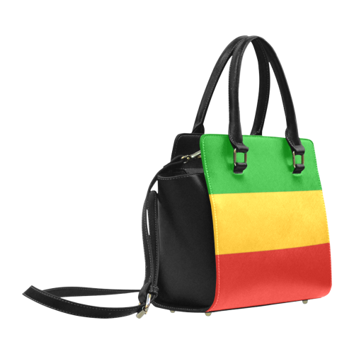 Rastafari Flag Colored Stripes Classic Shoulder Handbag (Model 1653)