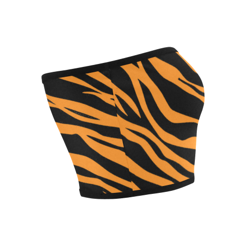 Orange Zebra Stripes Bandeau Top